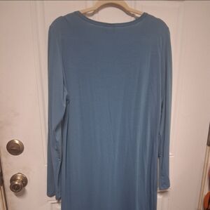 Blue Long   Sleeved Lularoe  Dress New Without Tags This Was A Boutique Demo
